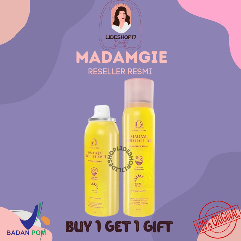 (READY STOCK) Madame gie Sunscreen Spray SPF 50 protect me sunscreen tabir surya / Sunscreen mist madame gie/ Sunscreen Spray Madamgie / Sunscreen Spray mist madame gie