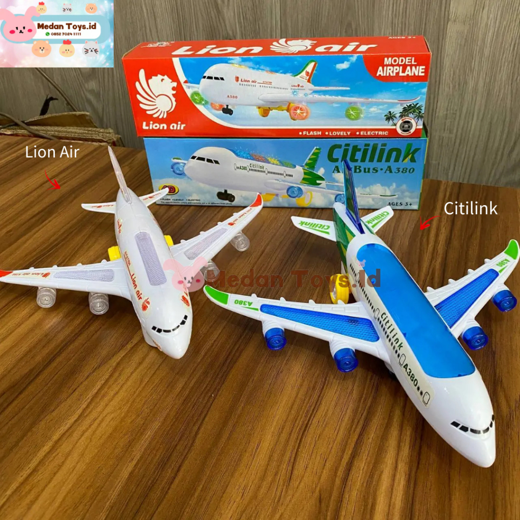 Medan Toys - Mainan Anak Laki Laki Pesawat Terbang Citilink Lion Air 727B / 163