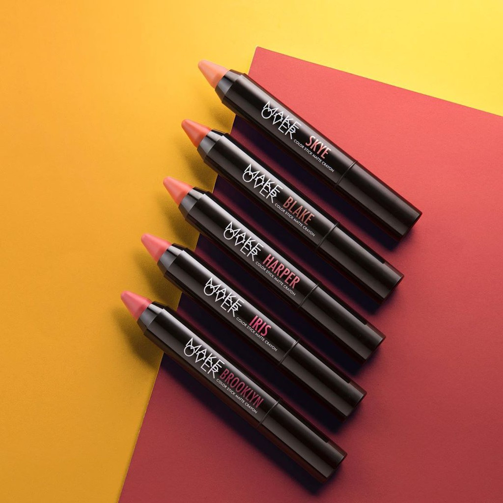 Qeila -Lipstik Bibir Crayon By Make Over | MAKE OVER Color Stick Matte Crayon 2,6 g