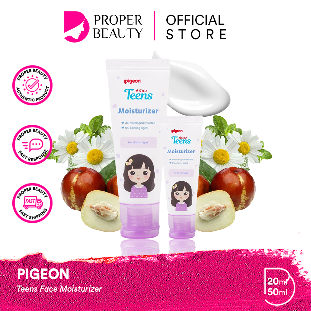 PIGEON Teens Face Moisturizer Indonesia / Pelembab Wajah / Acne Ranger / For All Skin Types / Moist Moisturizing Skin Barrier Jerawat Berjerawat Dry Kering Semua Jenis Kulit / Skincare Facial Care Series Anak Remaja / Day Night Cream Crem Krim Gel Serum