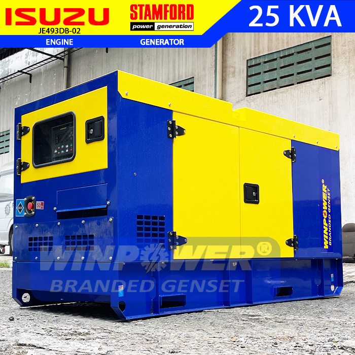 Genset ISUZU 25 KVA STAMFORD Silent Jenset 20000 Watt 3 Phase