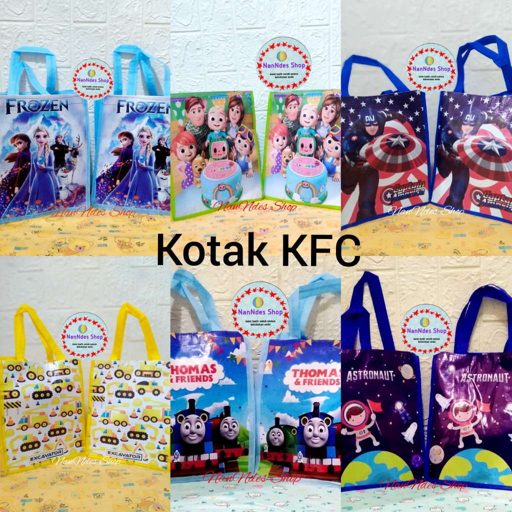 

Tas Ulang Tahun Kain Ukuran Vertikal Excavator Frozen Cocomelon Hello Kitty Kapten Amerika Astronot Spiderman Mermaid ariel Thomas Souvenir Ulang Tahun / Goodie Bag Spunbond