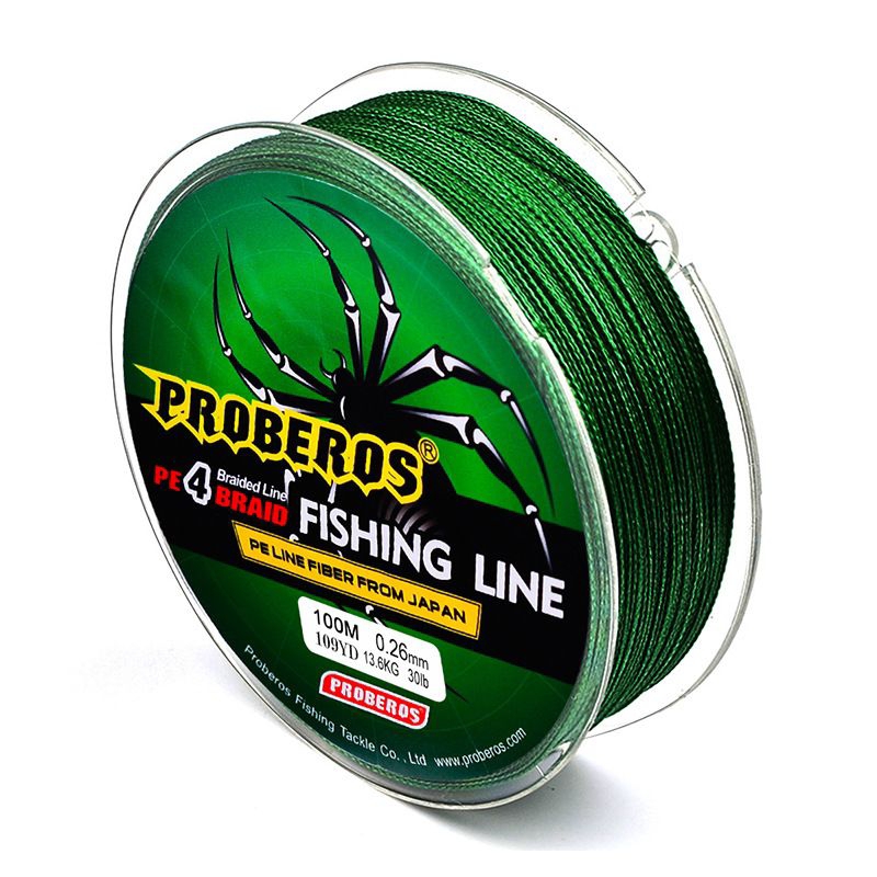 PE Spider Braid 4X 100mtr Proberos - Senar PE Casting Murah Kuat Tali PE Single Color