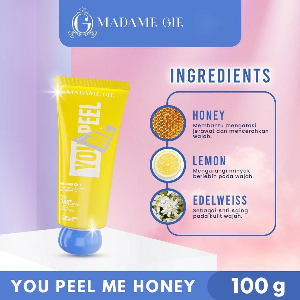 `ღ´ PHINKL `ღ´Madame Gie Peeling gel eksfoliasi kulit wajah leher badan peel off