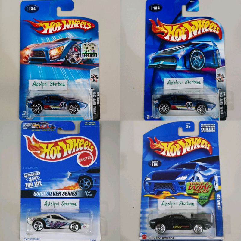 hotwheels hot wheels ferrari ferari 308 final run 04 2/5 quicksilver series new loose factory sealed