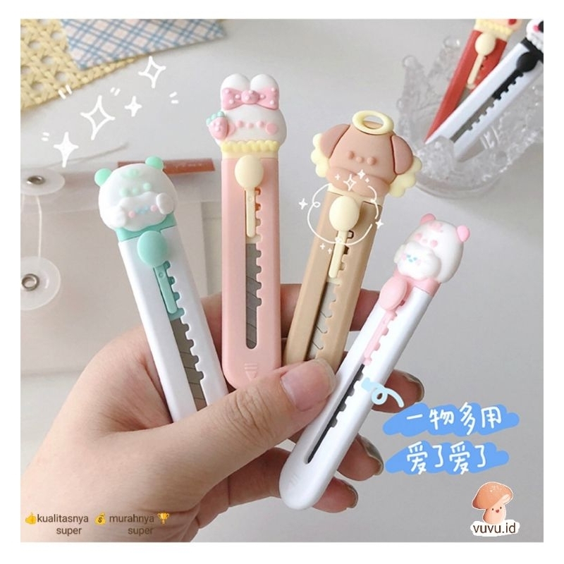 

0Cutter mini portable cutter lucu pisau kecil office school supplies