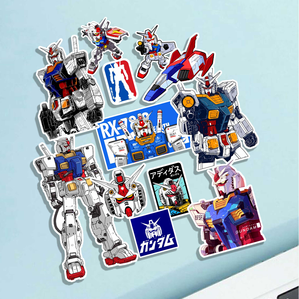 

Sticker Anime RX 78 2 Gundam Aesthetic Stiker Waterproof (12pcs)