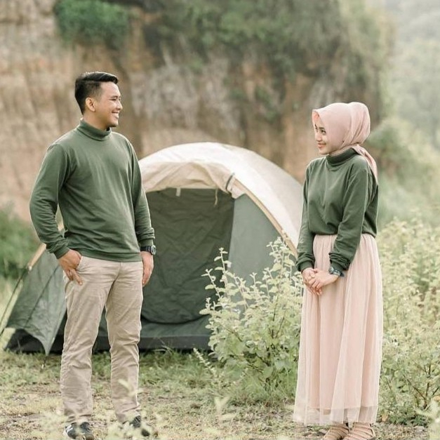 BAJU COUPLE POLOS TURTLENECK LENGAN PANJANG / KAOS POLOS COUPLE / KAOS UNISEX / KAOS LENGAN PANJANG 
