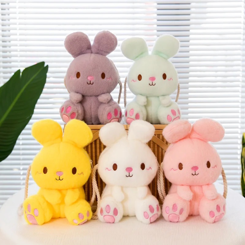 PROMO SALE 7.7 - TAS SELEMPANG BAHU MODEL BONEKA BABY BUNNY BERUANG BULU GEMOY PELUK MERANGKUL ARISTA KEKINIAN