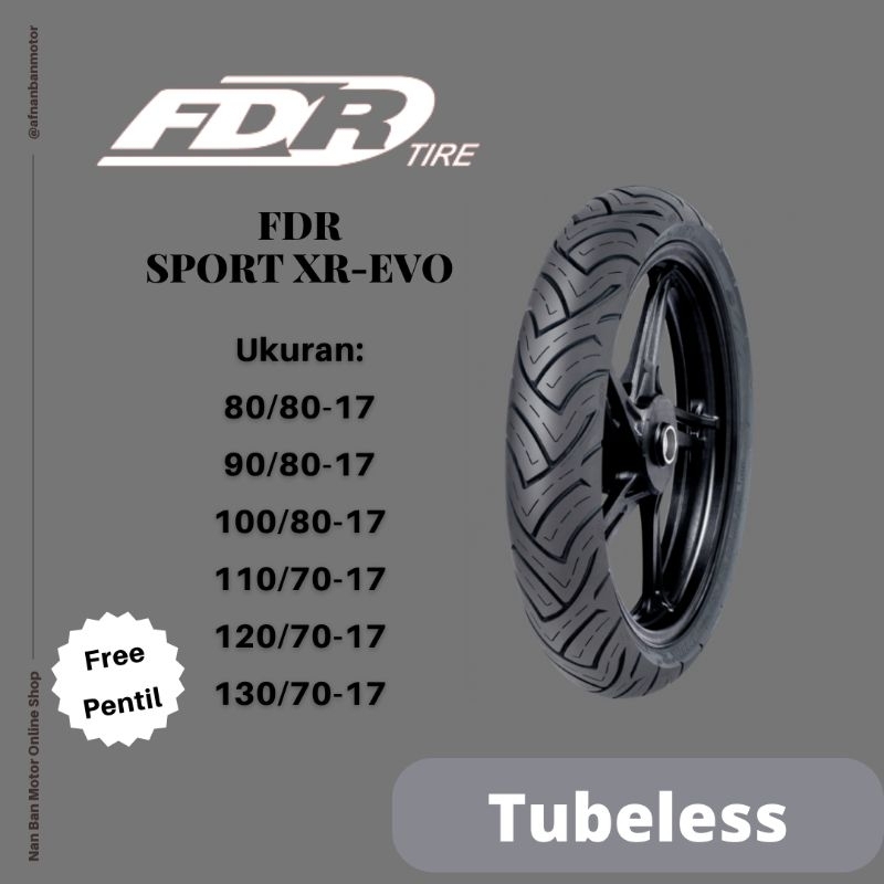 Ban Motor FDR Sport XR Evo 80/80-17 & 90/80-17