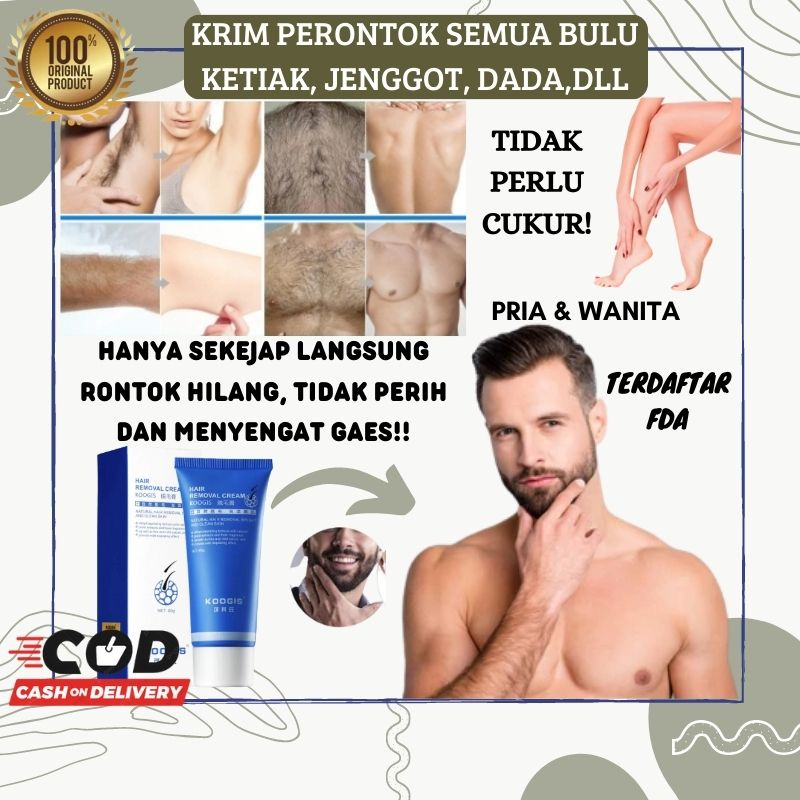 Krim Cream Perontok Penghilang Bulu Ketiak Tangan Kaki Kumis Jenggot Jambang