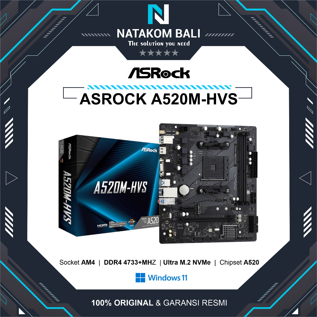 MOTHERBOARD ASROCK A520M HVS