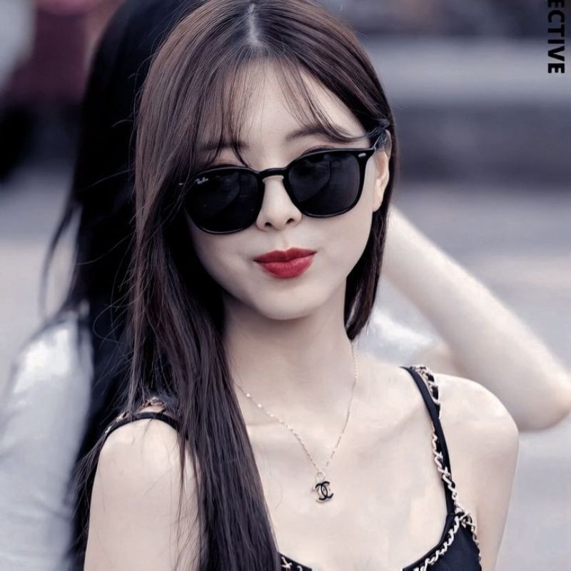 kacamata hitam kotak garis 1/ sunglasses rectangle Yuna Jennie kaca mata cewek cowok unisex