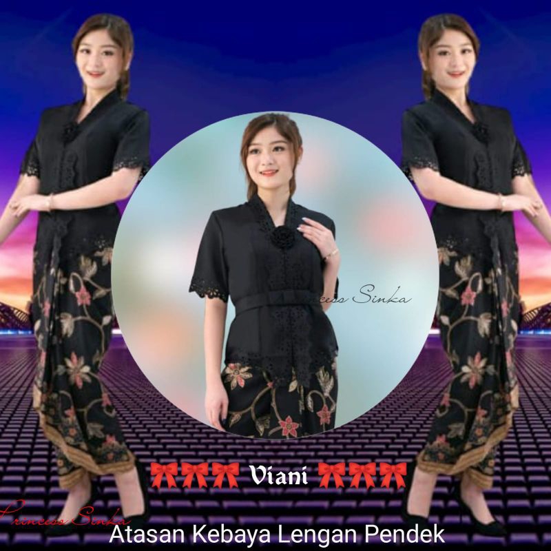 Atasan Kebaya encim modern katun laser cut