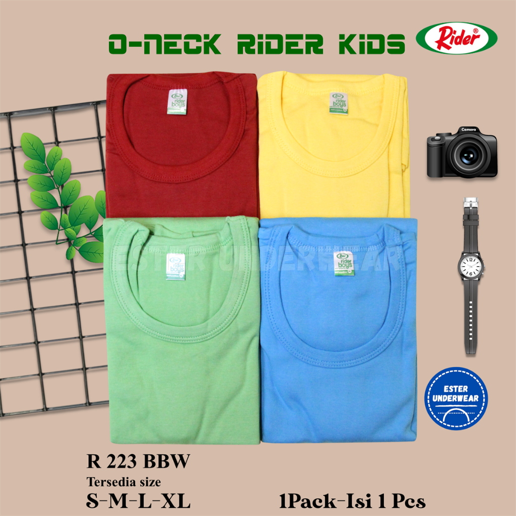 Kaos Dalam Anak O-neck RIDER 223BB Warna KIDS ISI 1Pcs