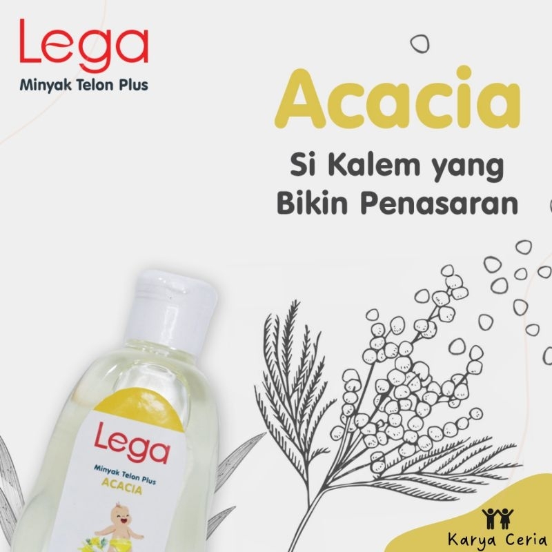 LEGA Minyak Telon Plus Acacia Kuning Anti Gigitan Nyamuk ukuran 70 ml Harum Wangi Baik Buat Kulit Bayi