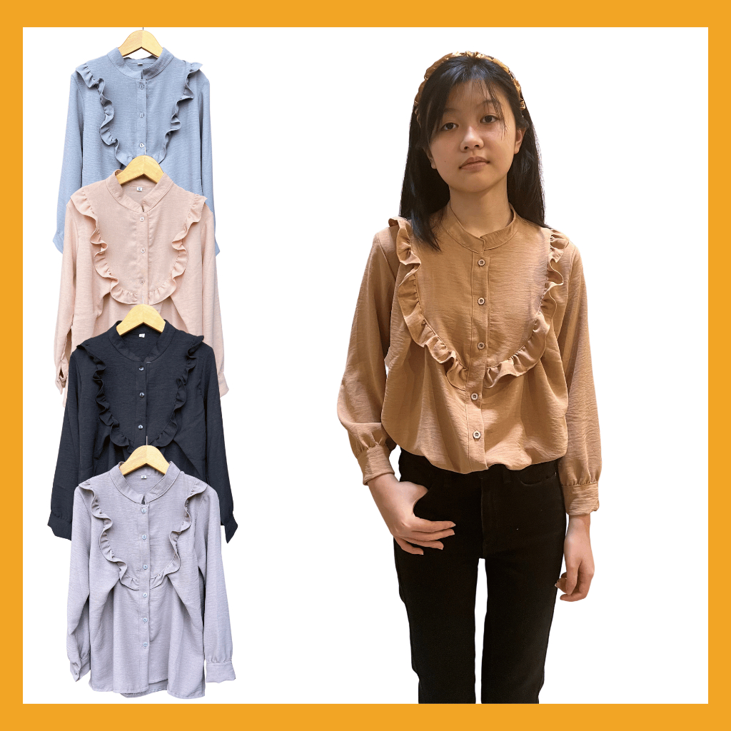 Play House - Kemeja Fashion Blouse Kids Anak Perempuan Umur 6-15 Tahun