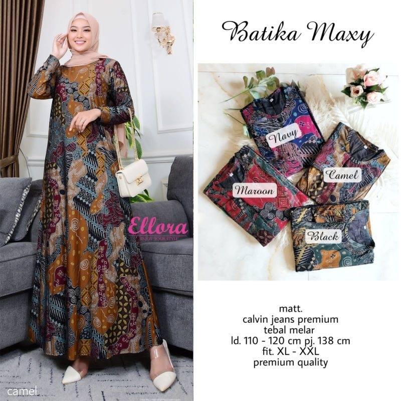 BAJU GAMIS BATIK JUMBO LD105-120 XXL ALISHA JAYENDRA SULTAN
