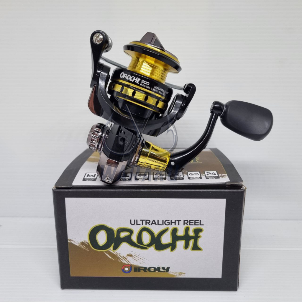 Reel Pancing UL / Ril Udang IROLY Orochi 500 Power Handle Halus