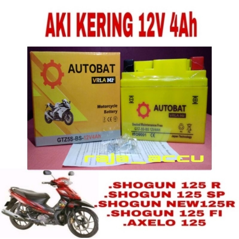 AKI MOTOR SHOGUN 125 R,SHOGUN 125 SP,SHOGUN 125 NEW,SHOGUN 125 FI,AXELO 125,AUTOBAT YTX4L-BS, GTZ5S,