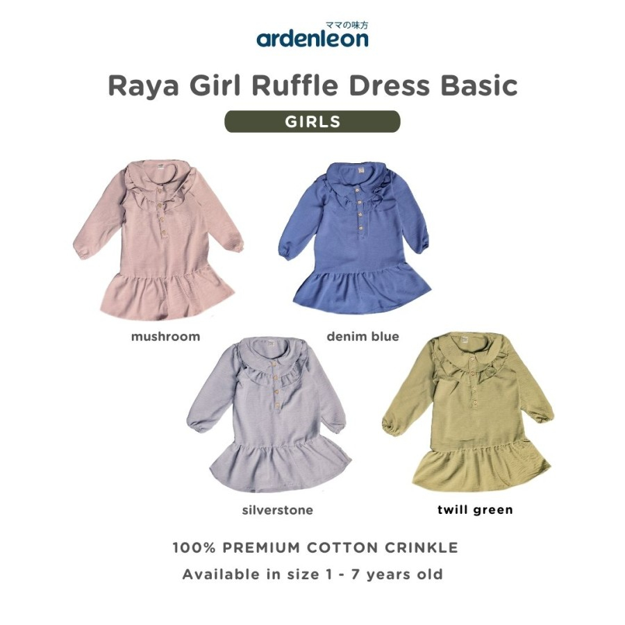 ARDEN LEON Rok Anak Raya Girls Ruffle Dress Basic