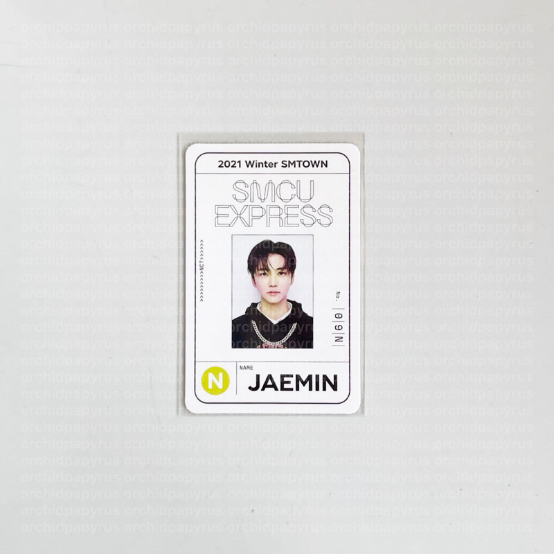 Photocard Jaemin NCT 2021 Winter SMTown SMCU Express Passcard
