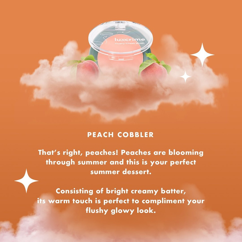 LUXCRIME - Flushy Cheek Blush Peach Cobbler  Strawberry Pie | Blueberry Muffin BPOM / Blush On