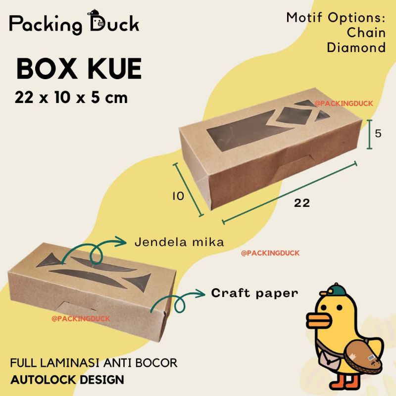 

(MIN ORDER 25 PCS) BOX BROWNIES 22x10x5 / BOX BROWNIES WINDOW / BOX KUE / BOX BOLU