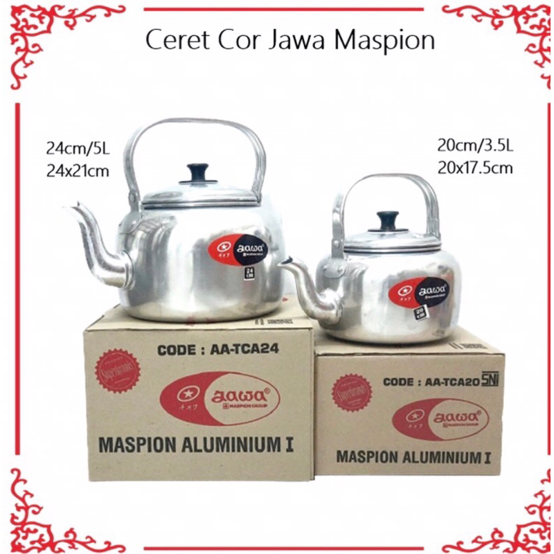 Teko Cor Jawa Maspion 22 24 26 Ceret Aluminium