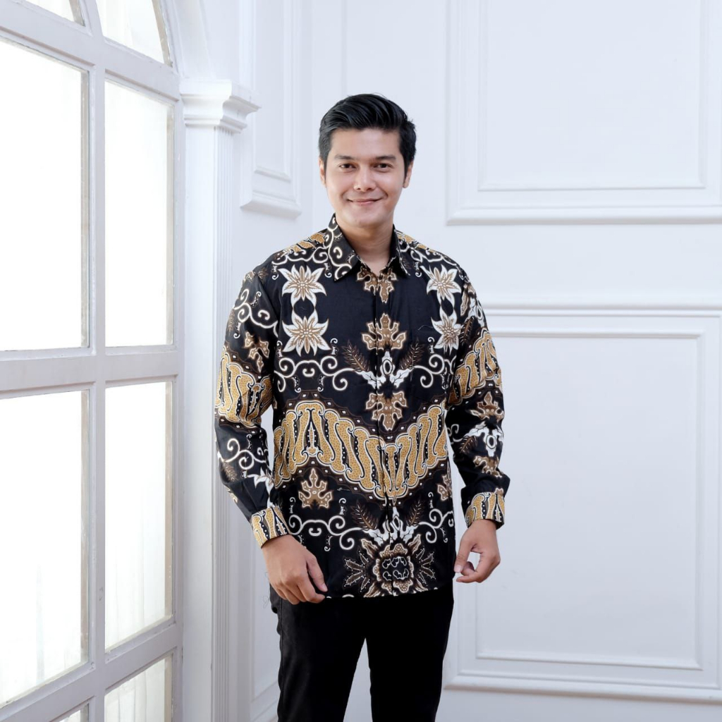 Baju Batik Pria  lengan panjang jumbo Gus Azmi Syubbanul Muslimin Batik Katun Halus Hadroh