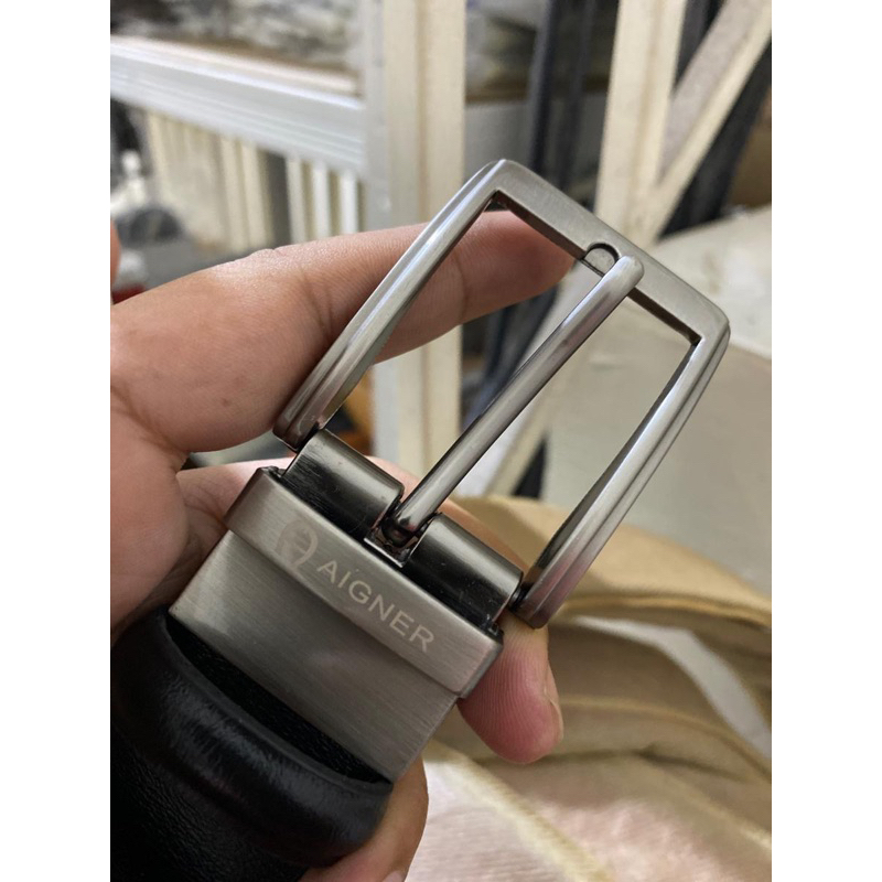 Sabuk Kulit Asli Pria Model Korea Xf10 Timbal Balik