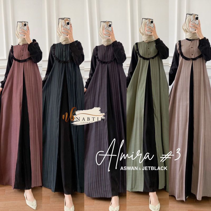 Almira Dress Matt Aswan Premium Mix Jet black