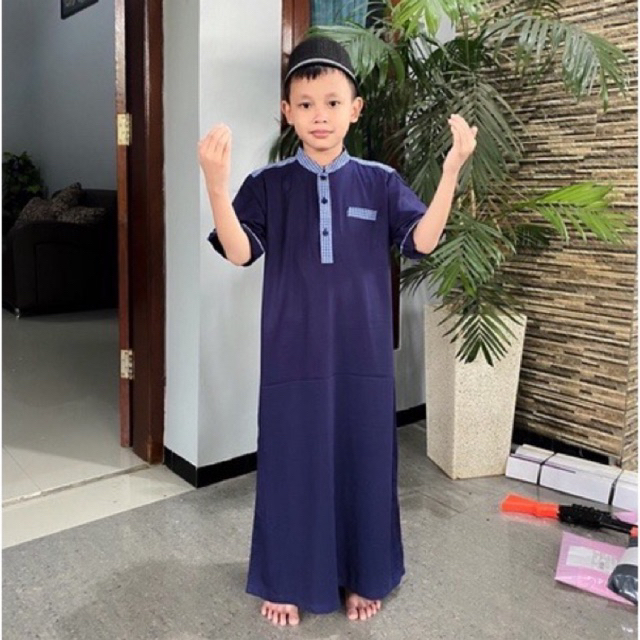 Jubah Anak Laki-Laki Usia 3-12 Tahun/ gamis anak laki-laki/ gamis koko + free peci rajut by Munna Co