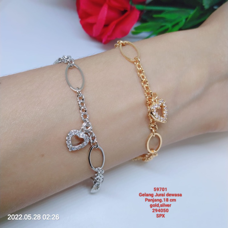 Gelang Tangan Jurai Titanium Xuping Perhiasan Aksesoris Lapis Emas Terlaris Termurah