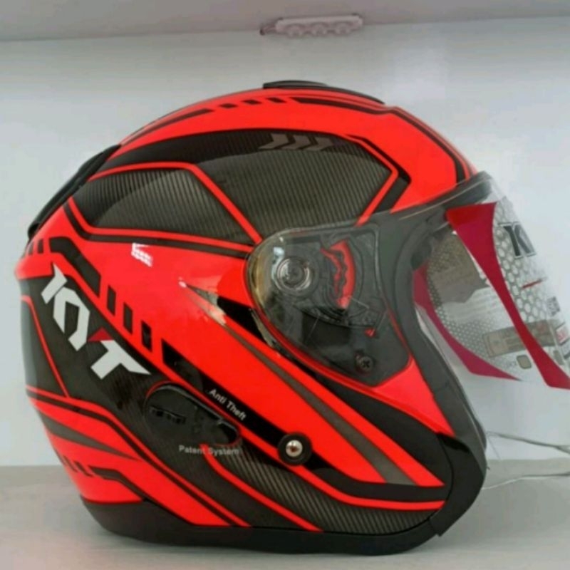 Helm KYT Kyoto super fluo Red