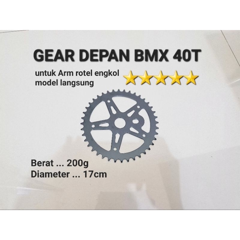 GEAR DEPAN BMX 40T GIR ROTEL SEPEDA BMX ENGKOL 40 T CHAINRING BMX