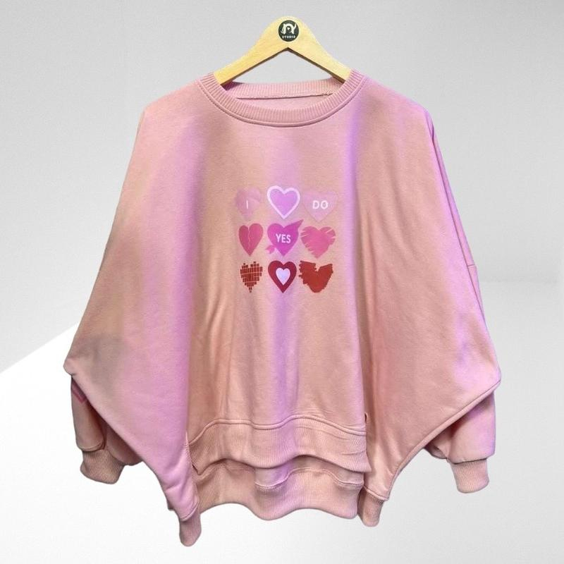 SWEATER JUMBO YES I DO - KOREAN STYLE - NINE LOVE ICON BATWING XXXL BELAH PINGGIR OVERSIZE JUMBO WANITA TERBARU NTR