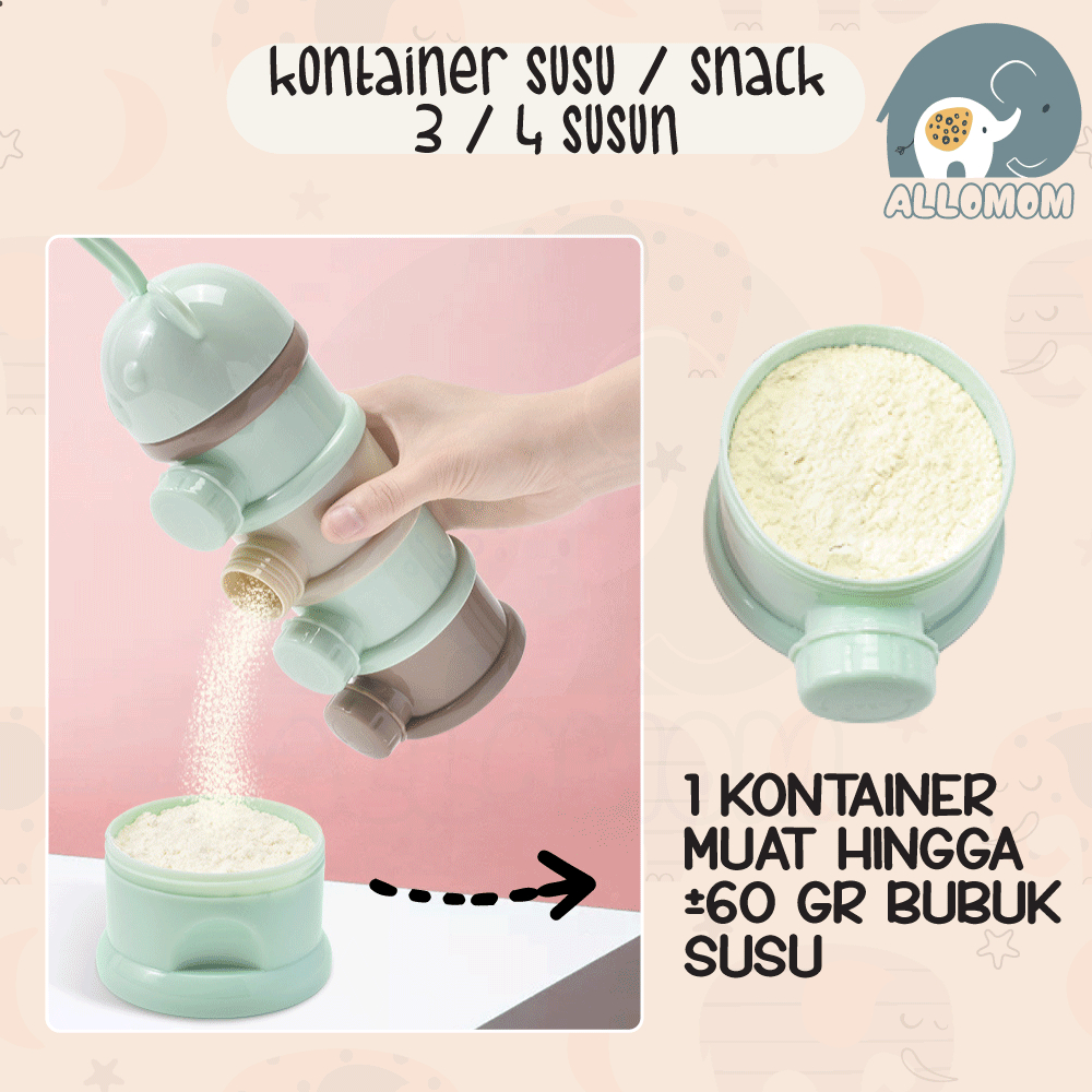 Kontainer Susu / Milk Powder Container Tempat Kotak Tempat Susu Bubuk Susun