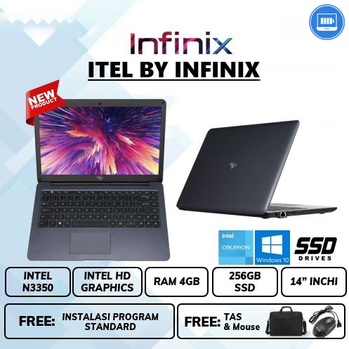 Laptop Itel Able By Infinix Intel N3350 Ram 4GB Ssd 256GB 14.0&quot;