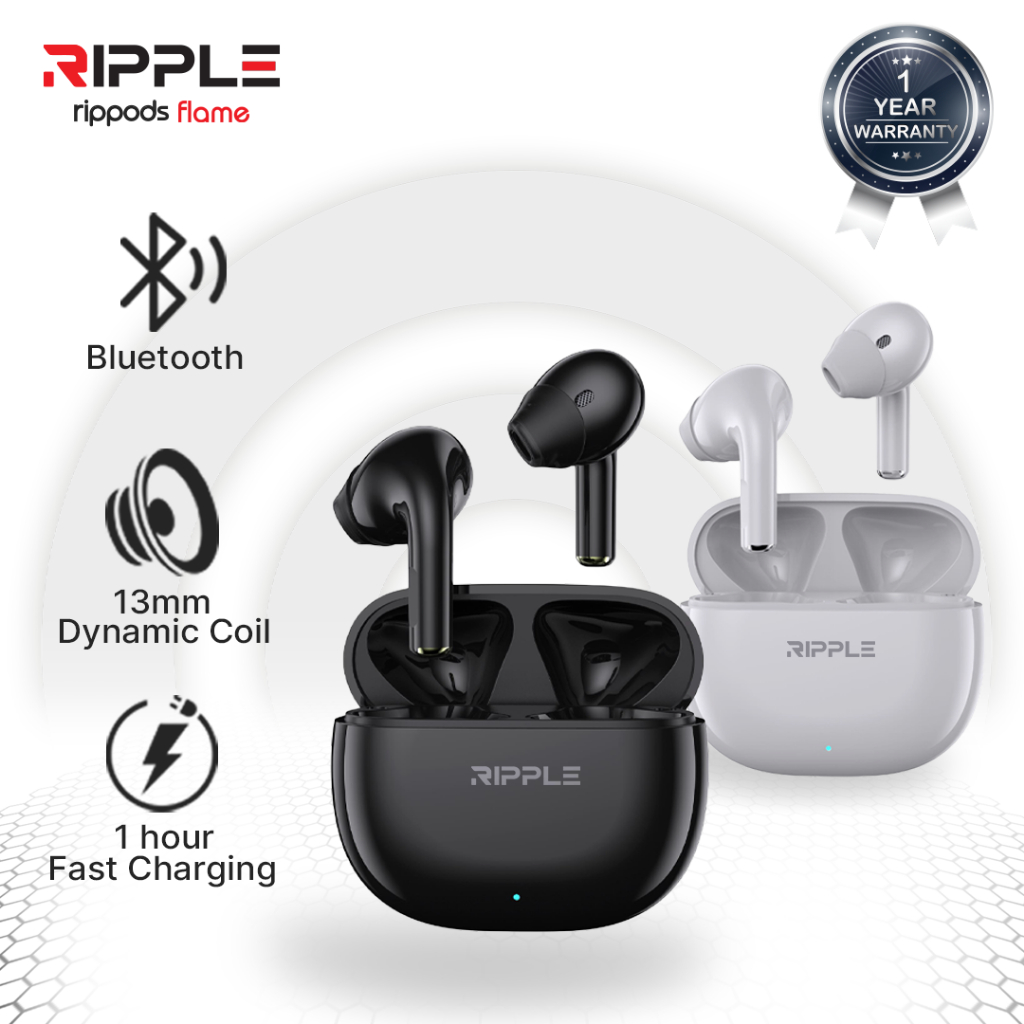 (Flash Sale) Ripple Rippods Flame TWS Headset Bluetooth Earphone Mini Earbuds Handsfree