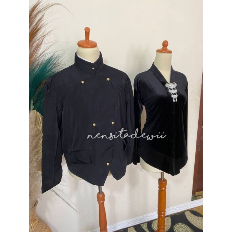 Beskap Solo (Polos) + Kebaya Kartini, Nuansa Hitam