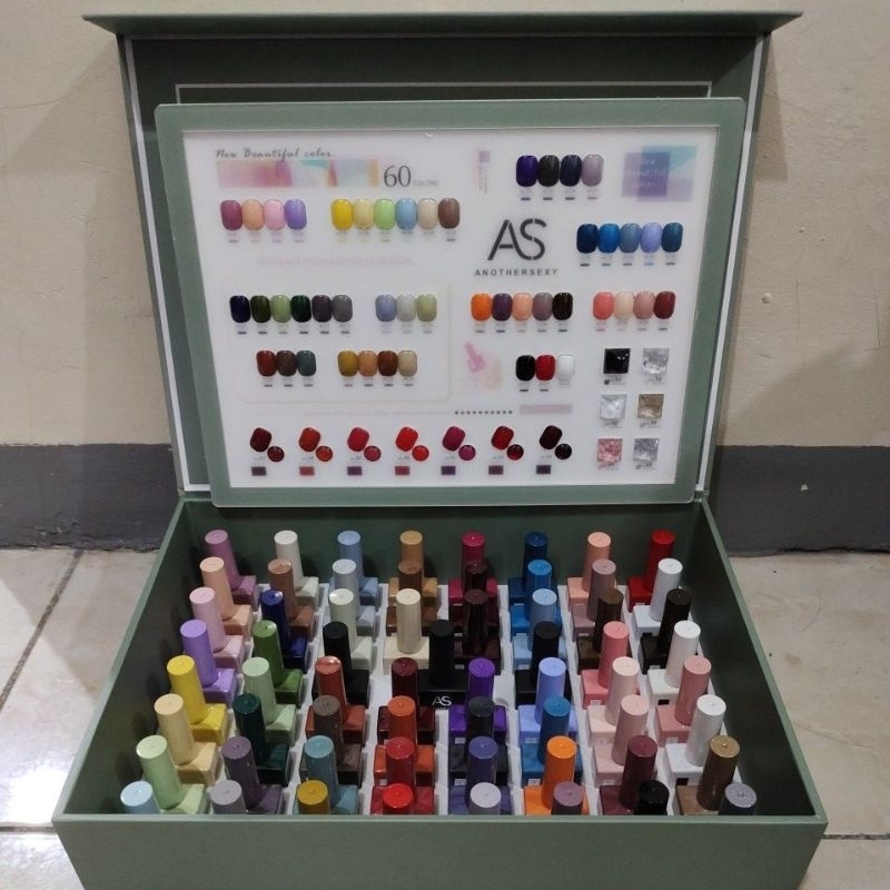 AS ANOTHER SEXY GEL POLISH SET 60 WARNA Kutek UV Gel Set AS / AS Nail Gel Polish 1 Set ORIGINAL