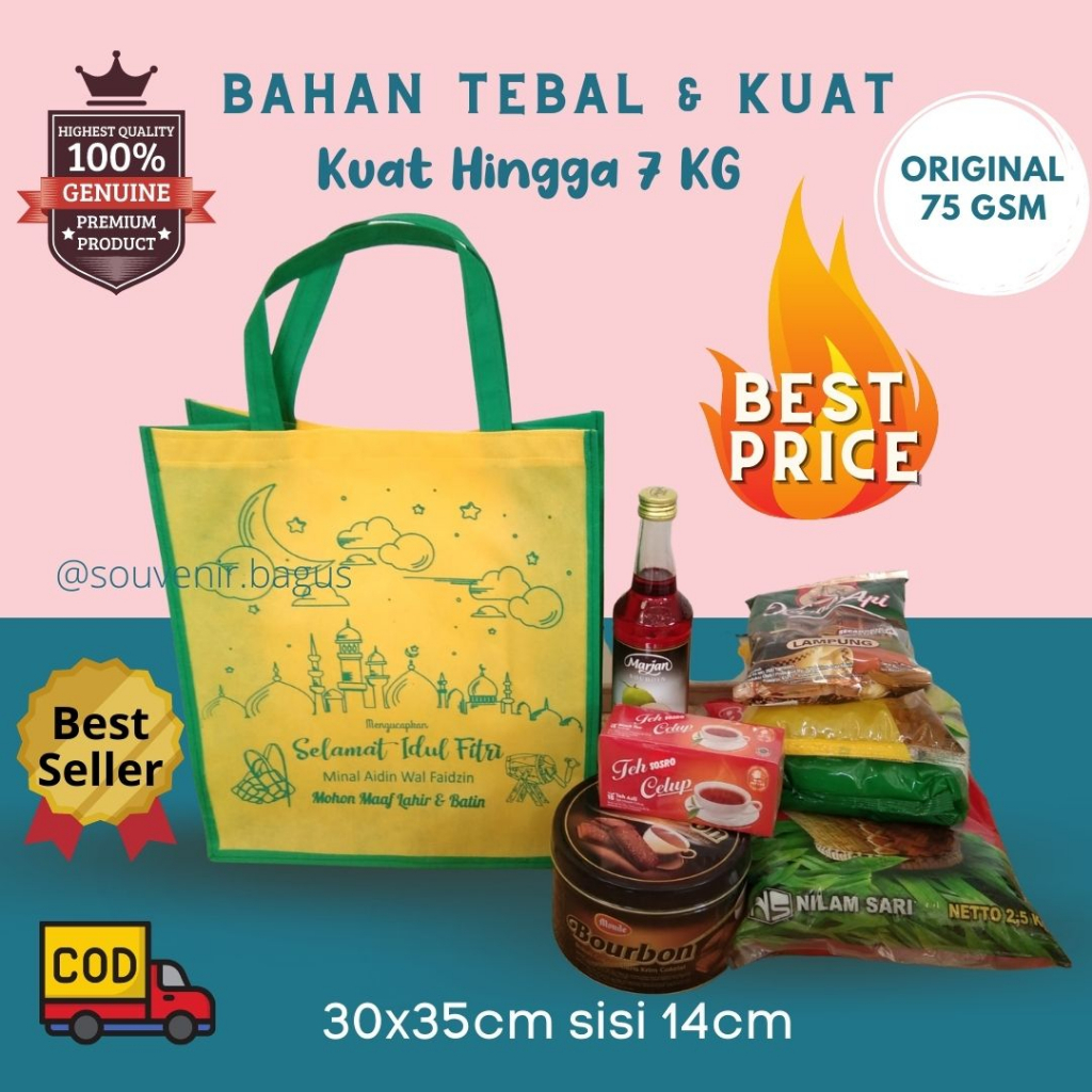 Tas Parcel Lebaran Jumbo goodie bag parsel hantaran idul fitri ukuran besar THR eid Mubarok 2023