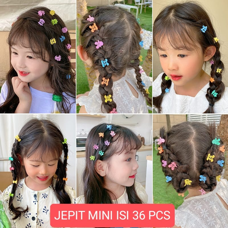 JEPIT MINI ISI 36 PCS JEPIT PONI JEPITAN RAMBUT LUCU FASHION AKSESORIS RAMBUT KOREA