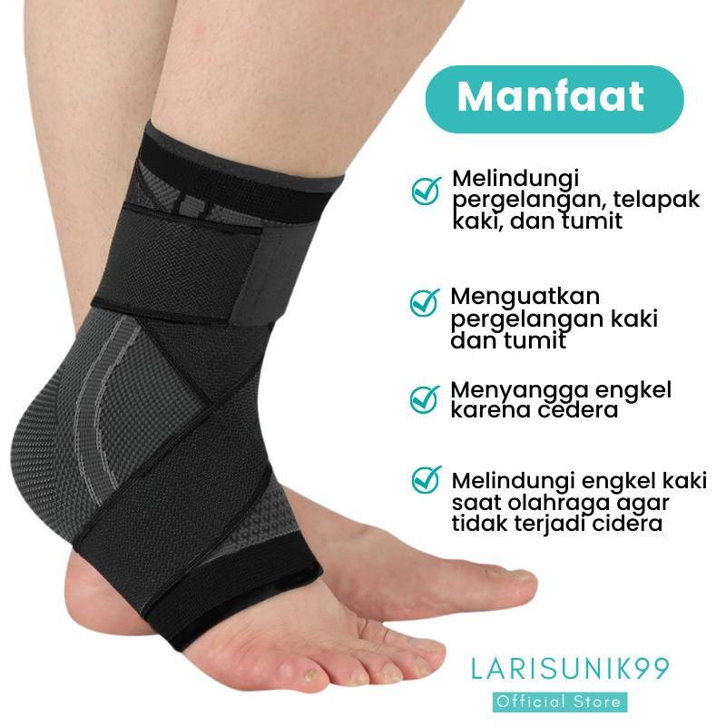 Deker Pelindung Pergelangan Kaki Tumit Ankle Support Brace Protection Anti Lecet Cidera Aksesoris Olahraga Fitness Perlengkapan Gym Pria Wanita Dekker Angkle Engkel Wrap Support Lp Untuk Kaki Cidera Premium 2023