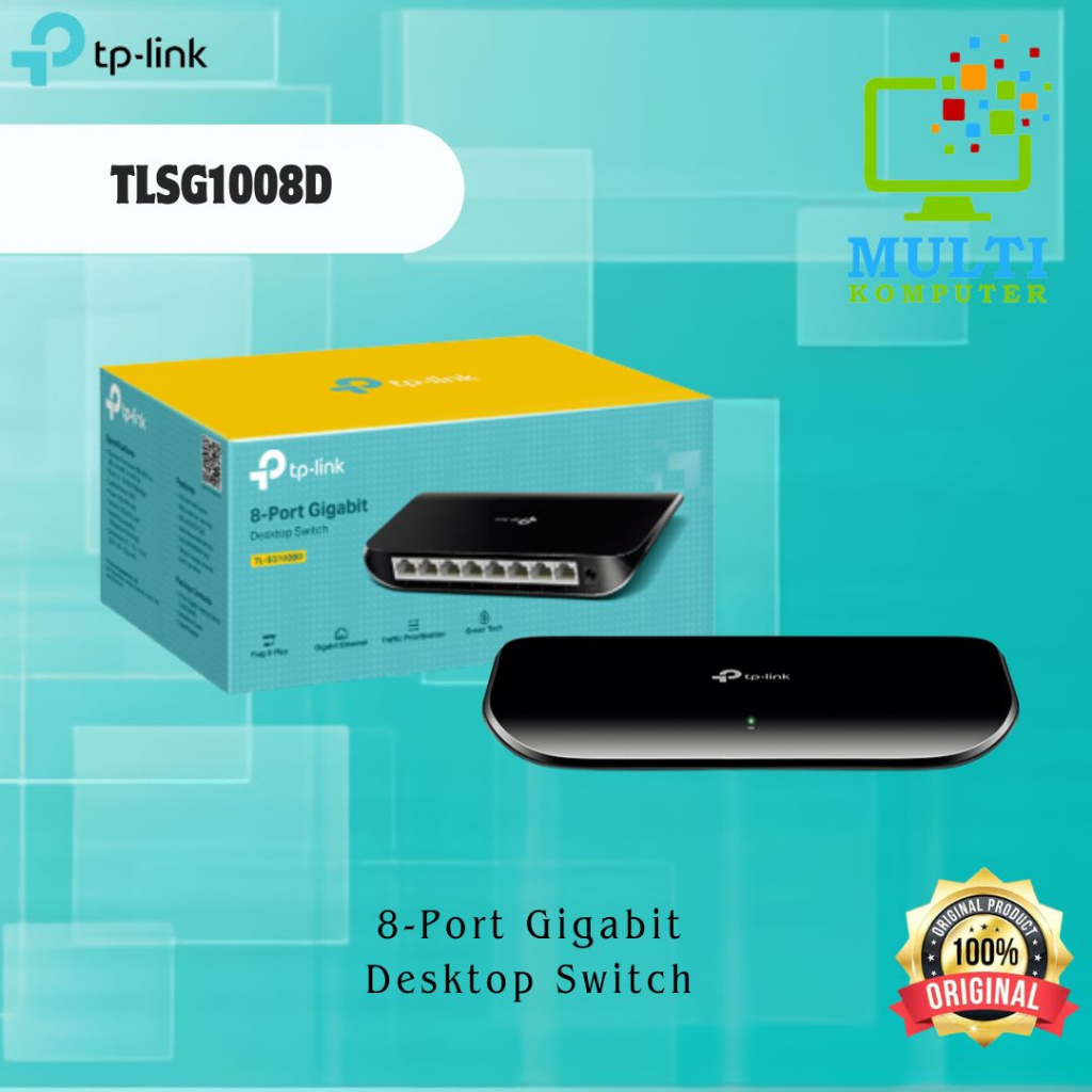 TP-LINK TL-SG1008D 8-Port Gigabit Switch Desktop / Gigabit 8 Port