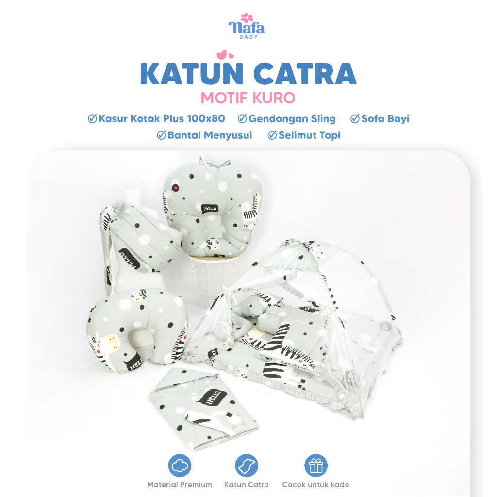 NAFA BABY - Deluxe  Package Include Kasur Kotak Plus | Gendongan | Bansui | Sofa Baby | Selimut Topi