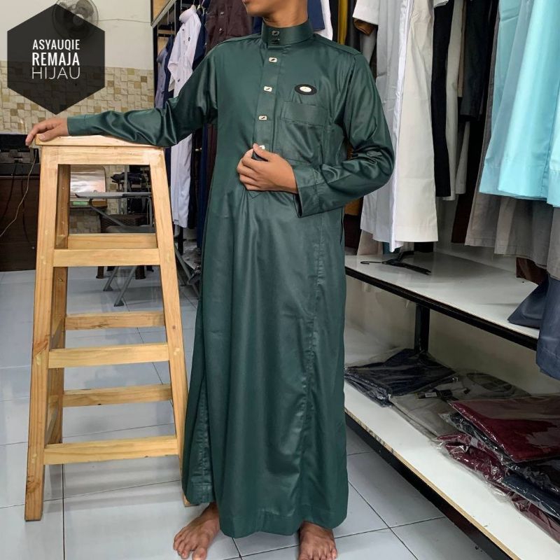 Jubah assyauqie polyster remaja