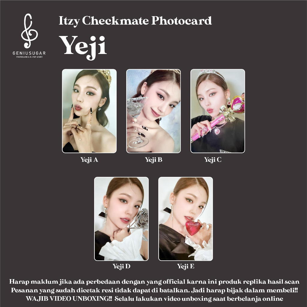 [REPLIKA ITZY] PHOTOCARD CHECKMATE UNOFFICIAL