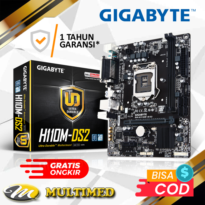 Paket Motherboard H110 LGA 1151 DDR4 New + Core I3 6100 + Fan + RAM